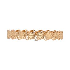 Delicate Gold Bangles with Unique Pattern Design