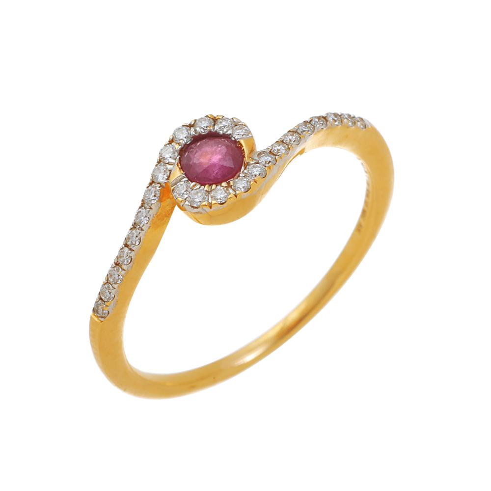 Diamond Ring Set With Coloured Gems