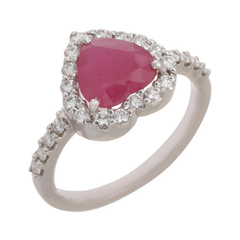 Diamond Ring Set With Coloured Gems