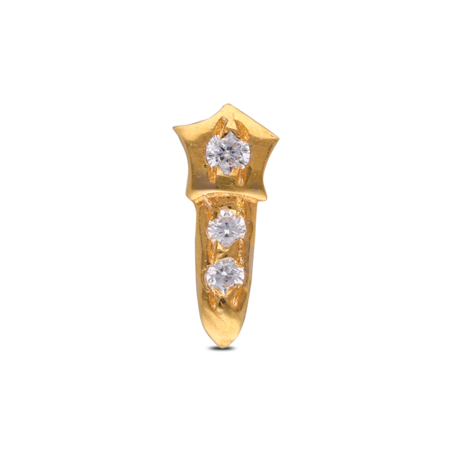 Gold Nose Screw with Elegant Diamond Accents