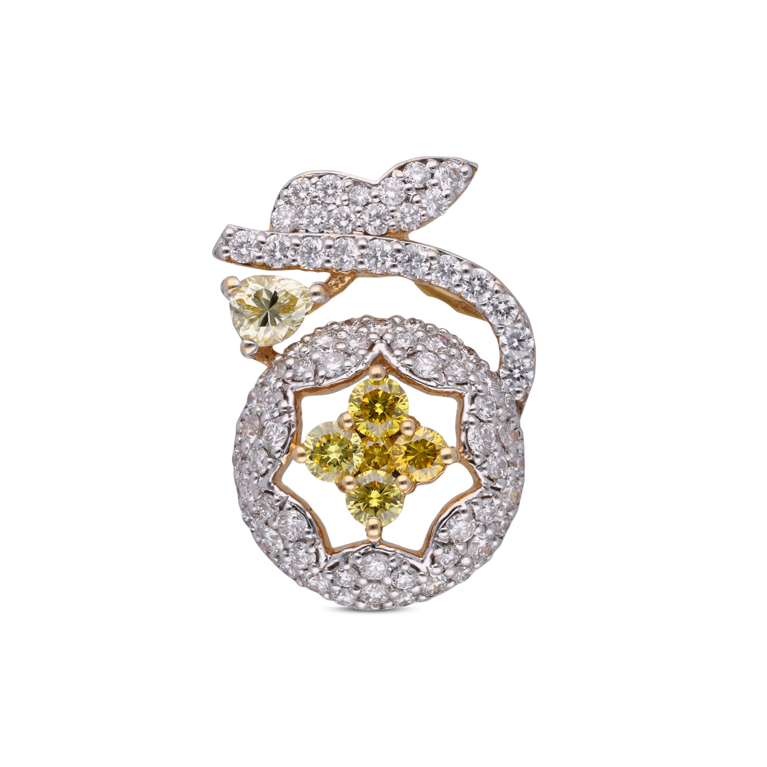 Golden Bloom Diamond Pendant