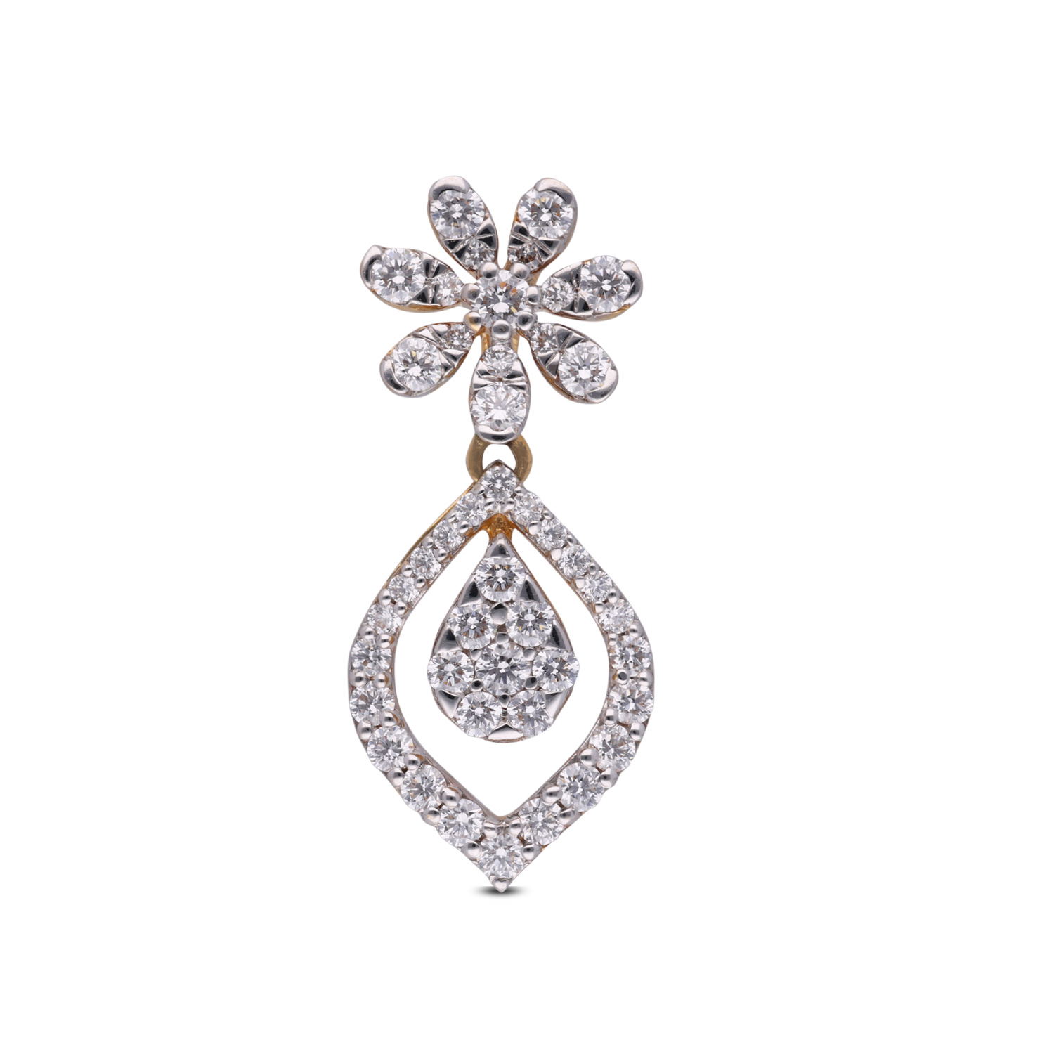 Blooming Diamond Drop Pendant