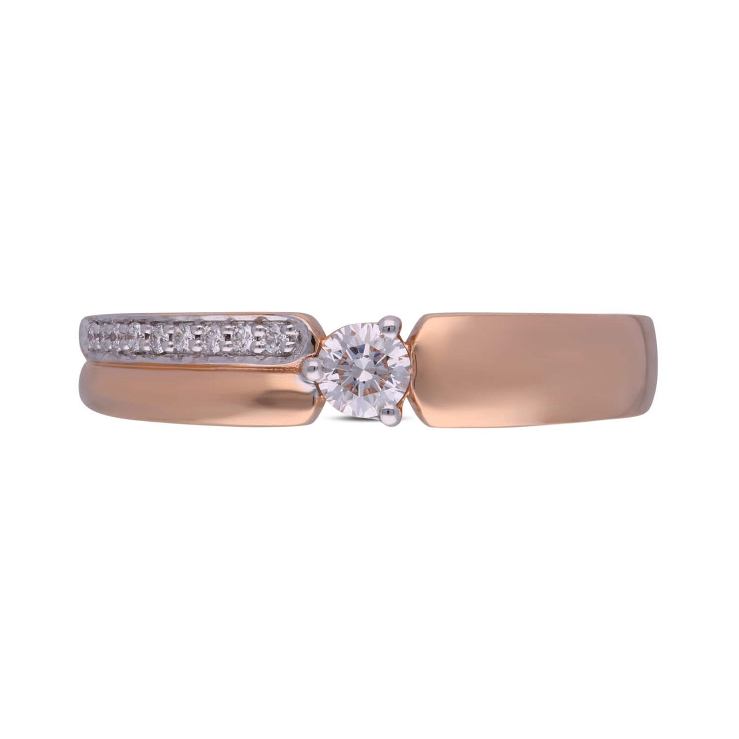 Timeless Rose Gold Diamond Ring with Sleek Band Design