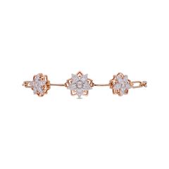 Rose Gold Floral Diamond Bracelet