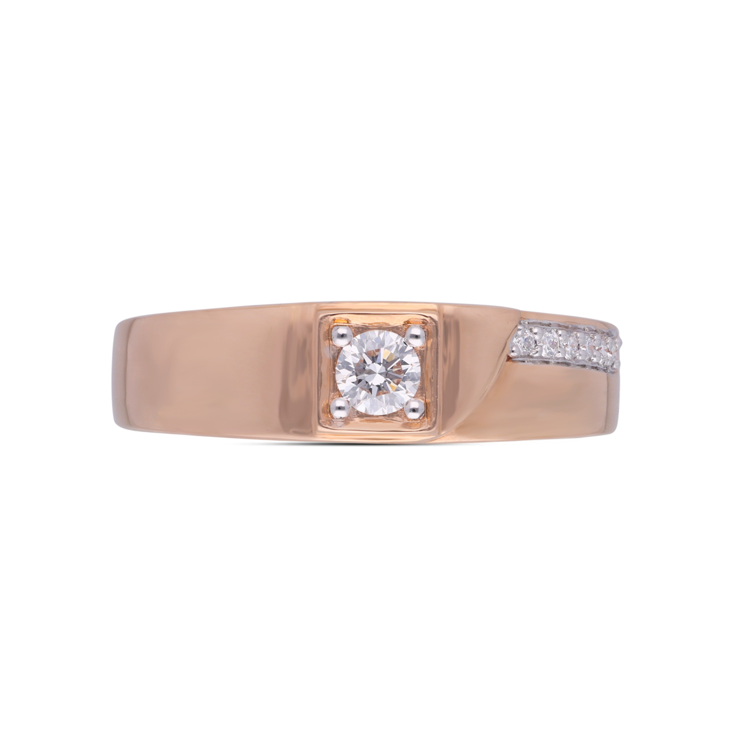 Regal Elegance Rose Gold Diamond Solitaire Ring