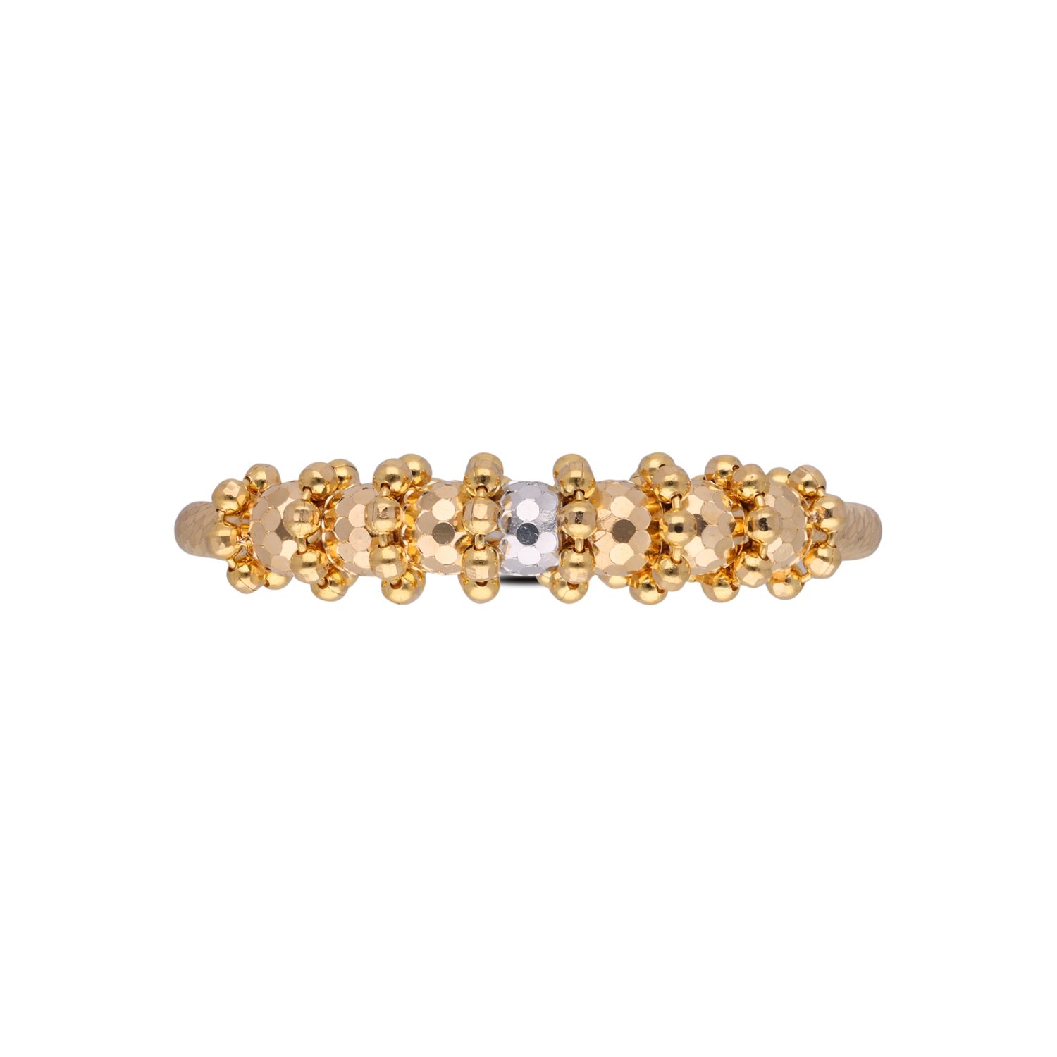 Aureate Elegance: Gold and Gemstone Cluster Ring