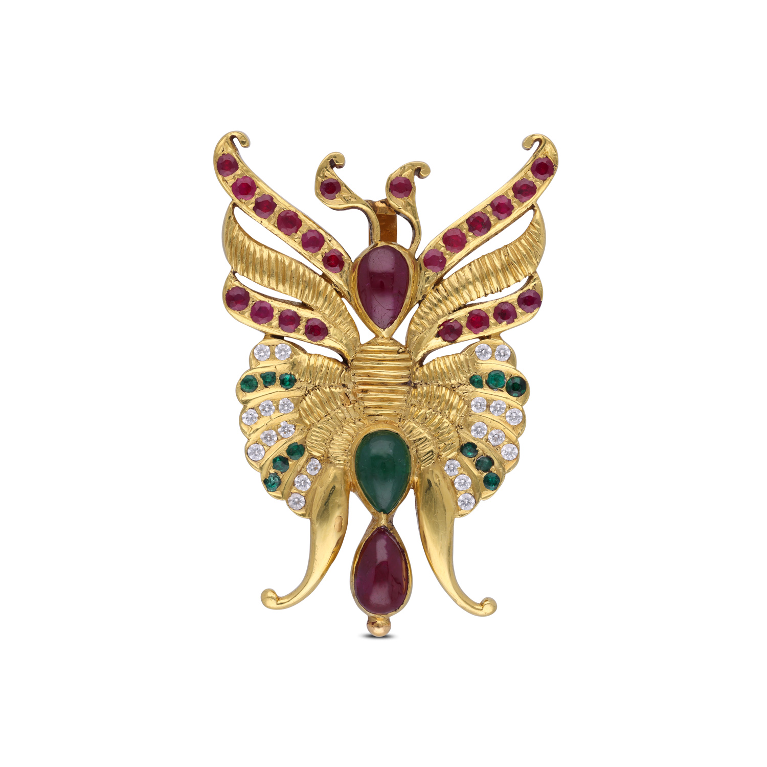 Regal Avian Splendor Gold Pendant