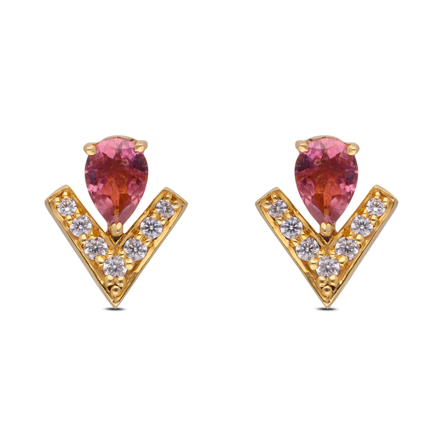 Gleaming Tourmaline Triumph Ear Studs