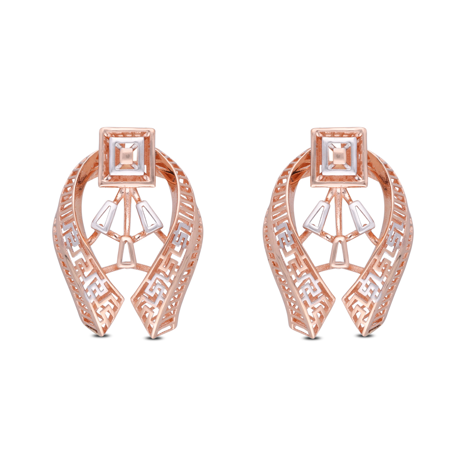 Gleaming Geometric Silhouette Studs