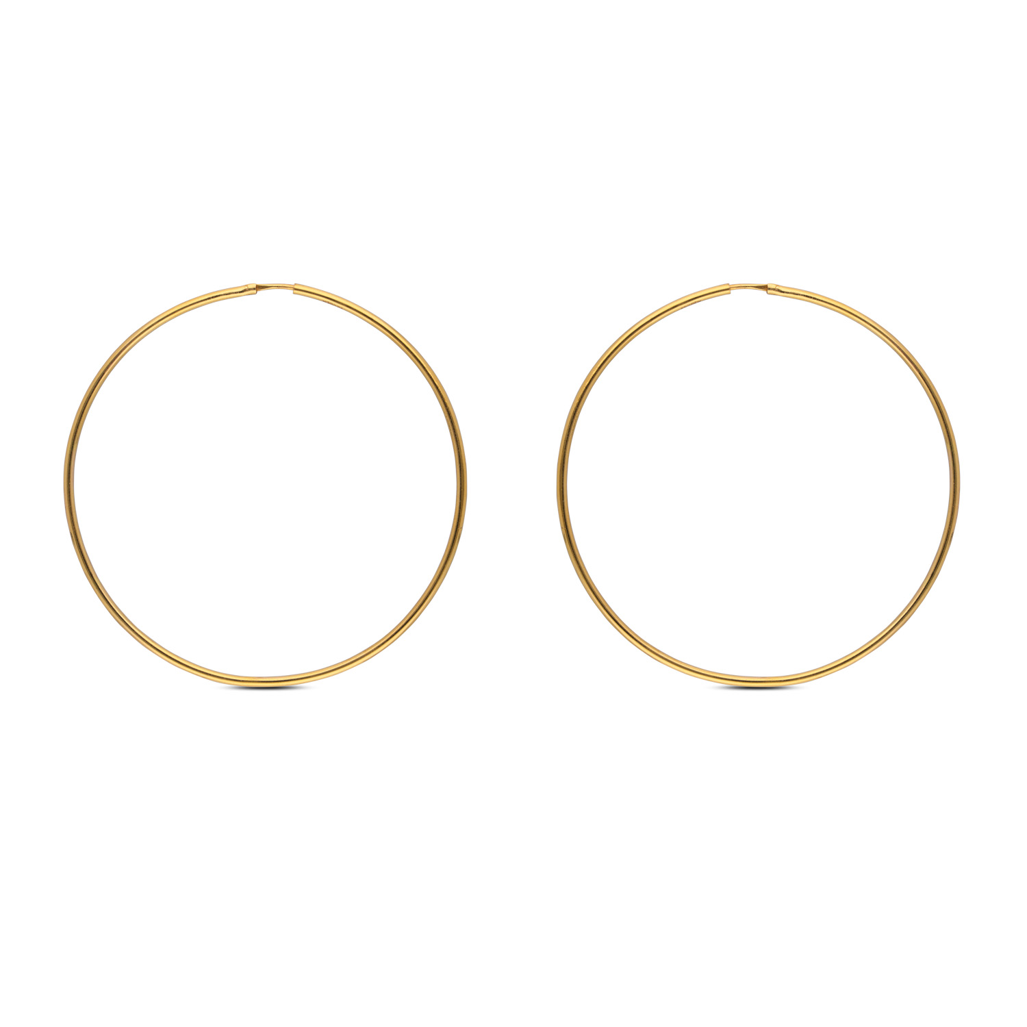 Sleek Golden Hoop Earrings