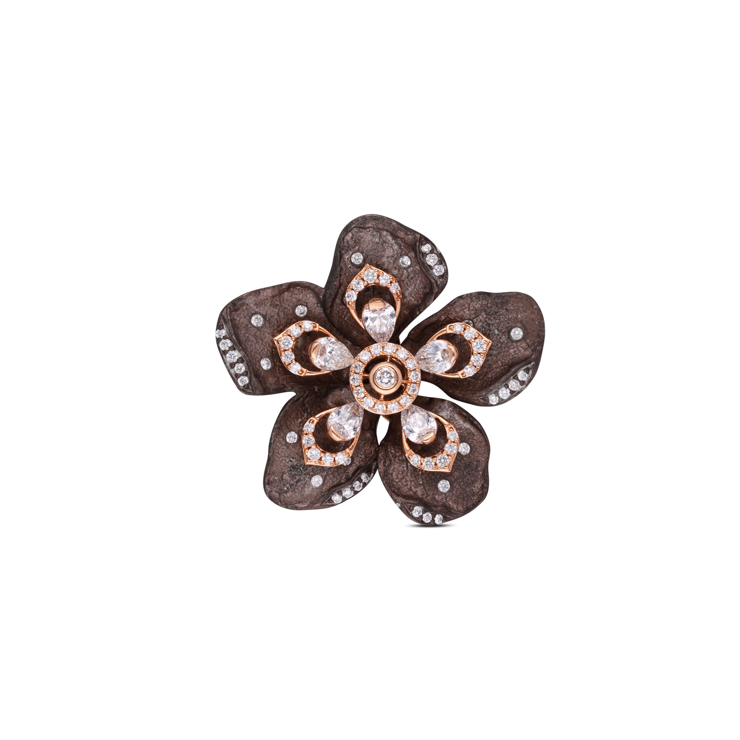 Ethereal Blossom Diamond and Rose Gold Ring