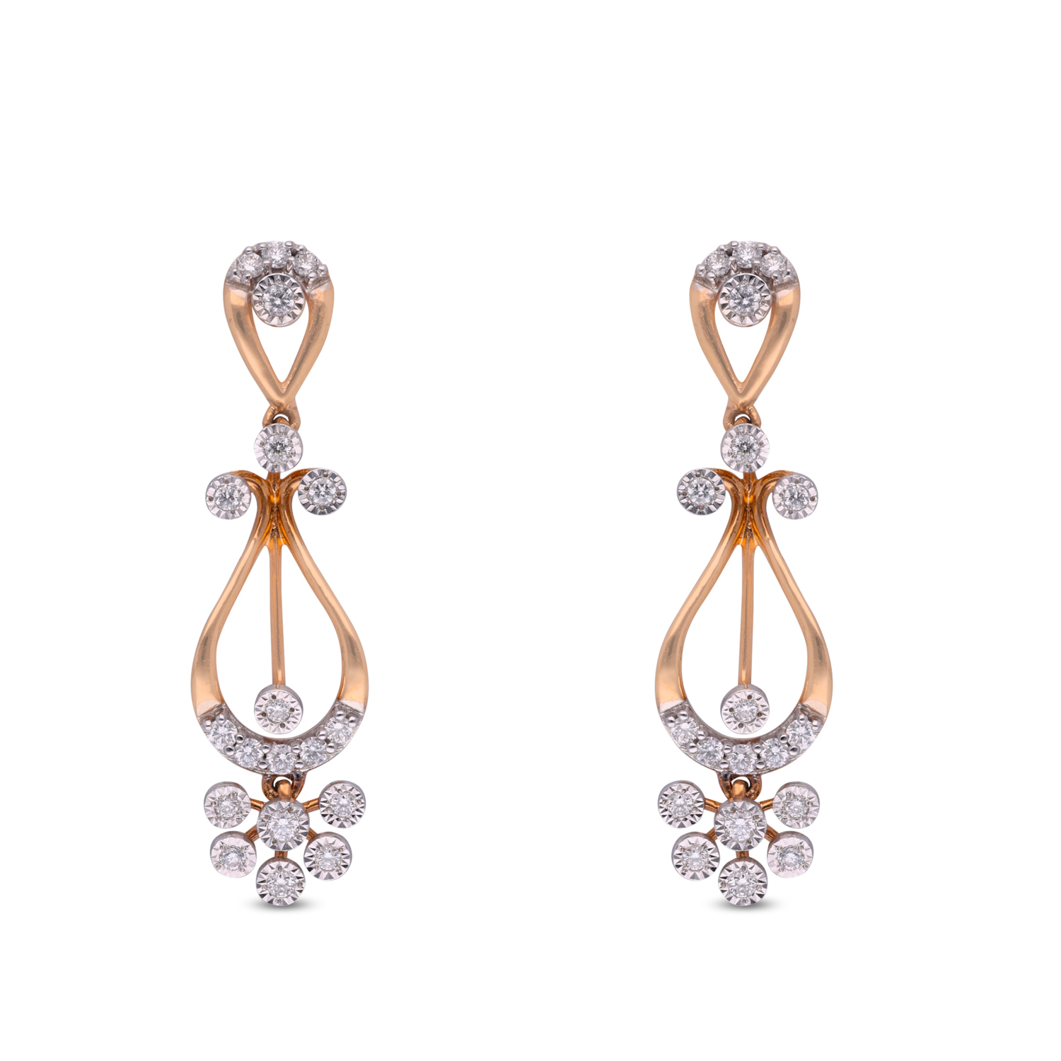 Ethereal Diamond Droplet Earrings
