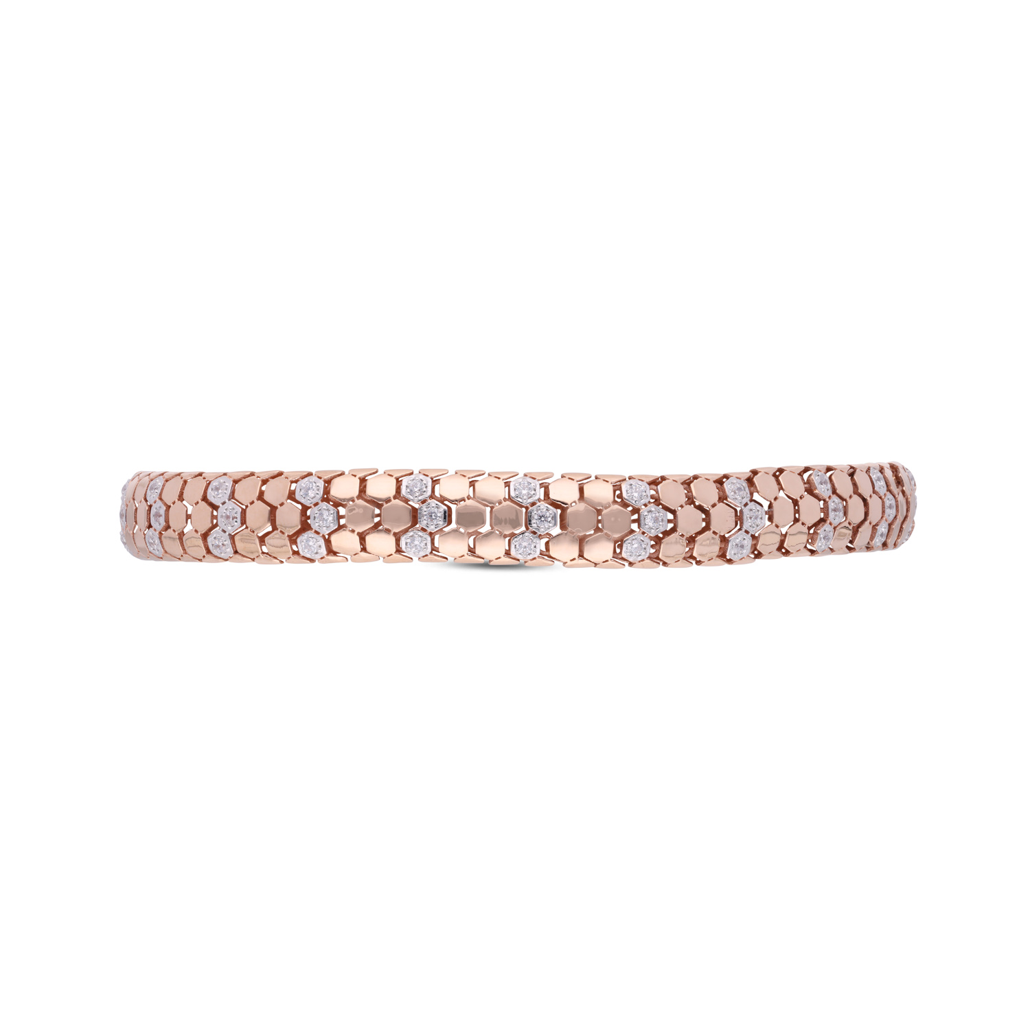 Elegant Gold Bracelet with Brilliant White Cubic Zirconia