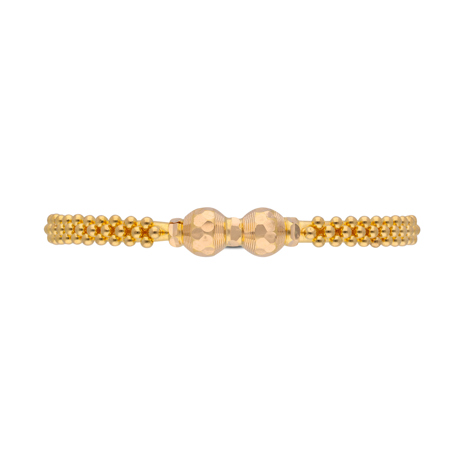 Charming Gold Bangles for Kids with Beaded Detailing