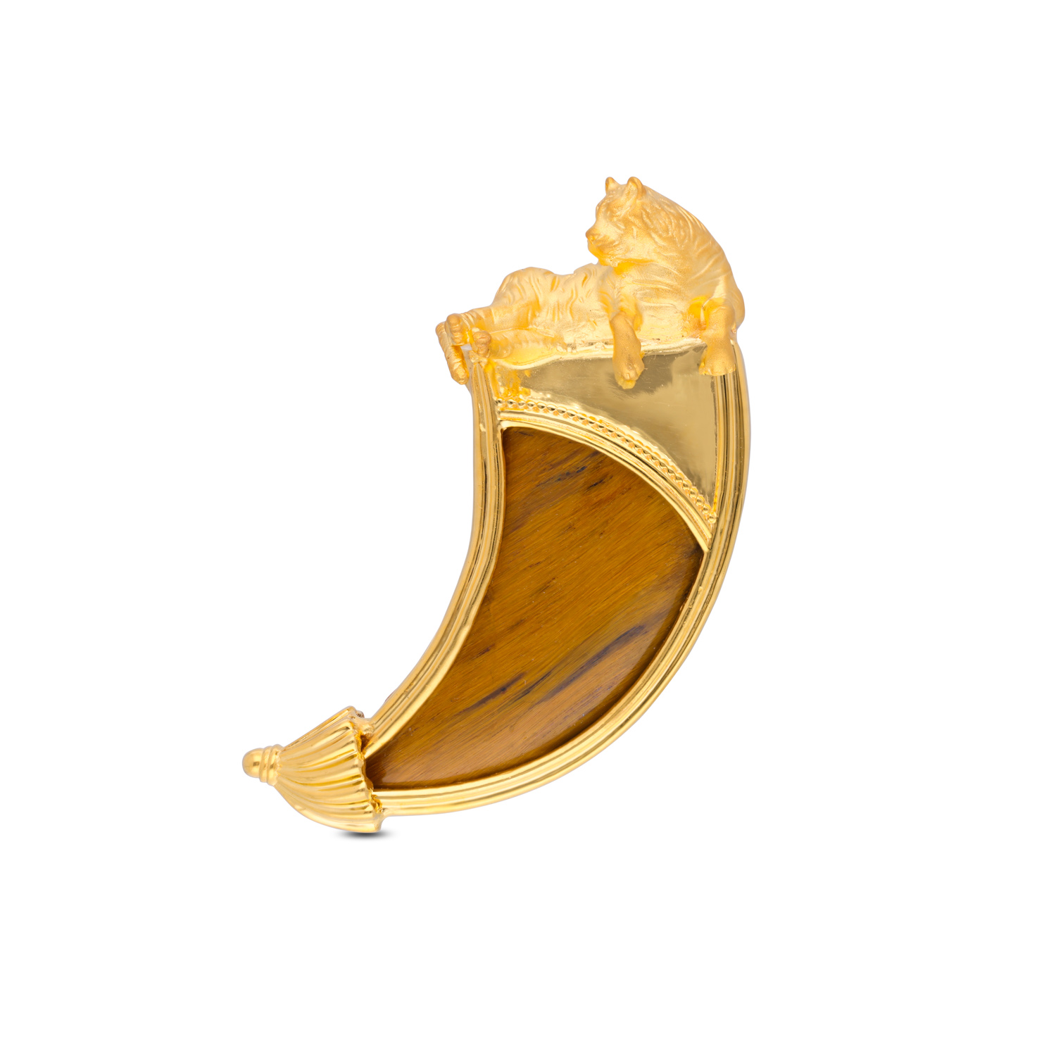 Majestic Tiger Claw Gold Pendant – A Symbol of Strength & Protection