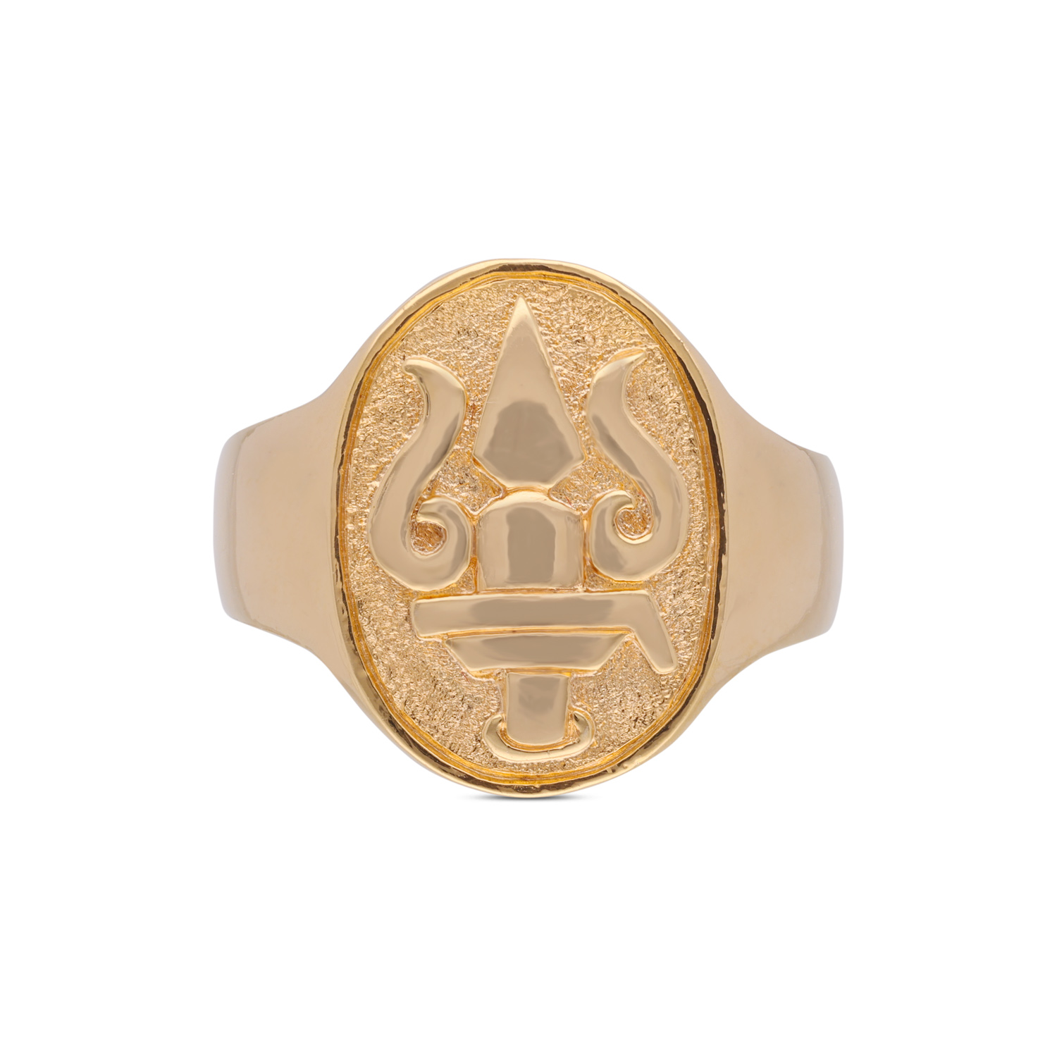 Divine Trishul Signet Gold Ring – A Symbol of Strength and Spirituality