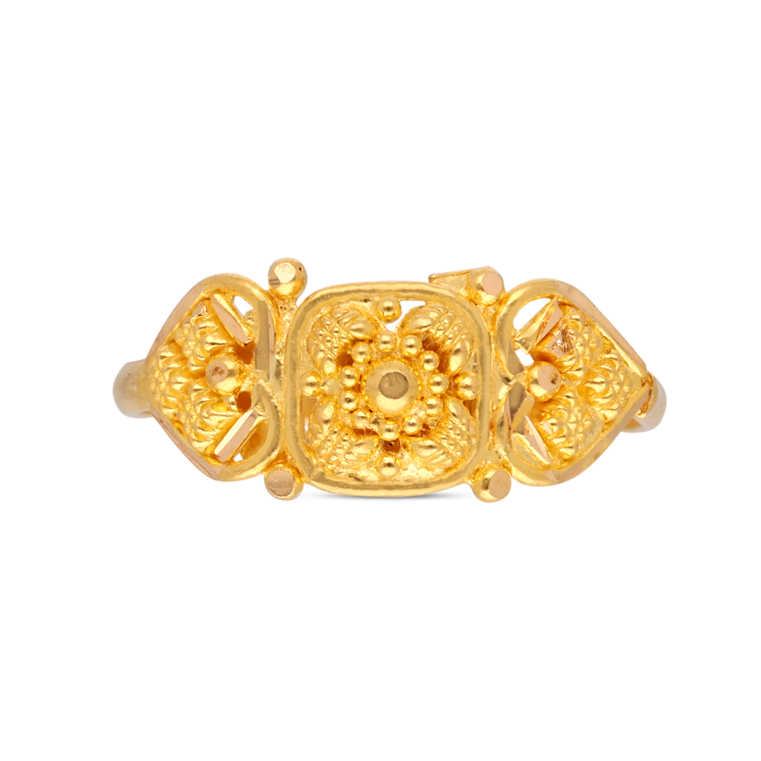 Ethereal Blossom Kids Gold Ring – Delicate & Traditional Craftsmanship