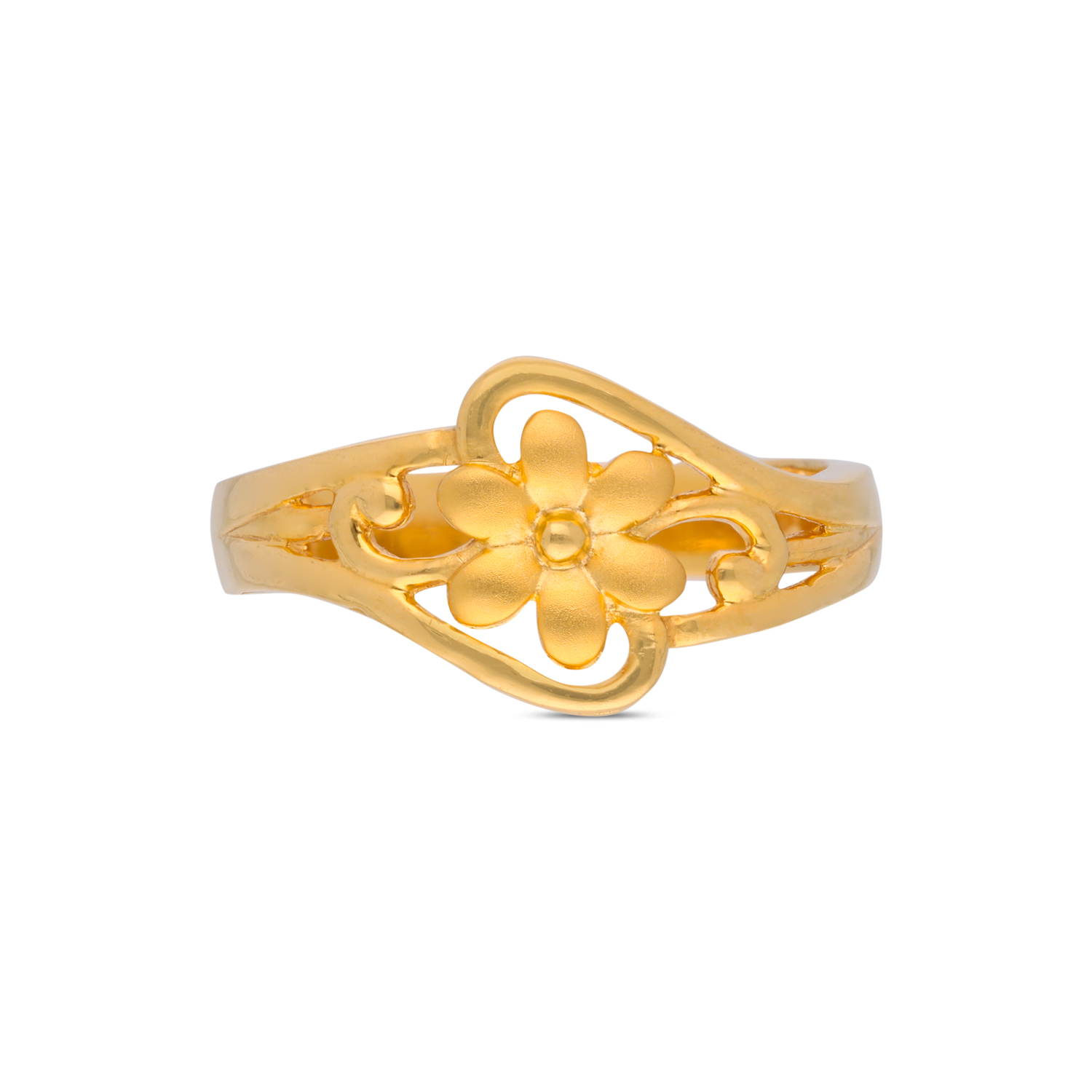 Floral Elegance Gold Ring – Graceful Bloom Design