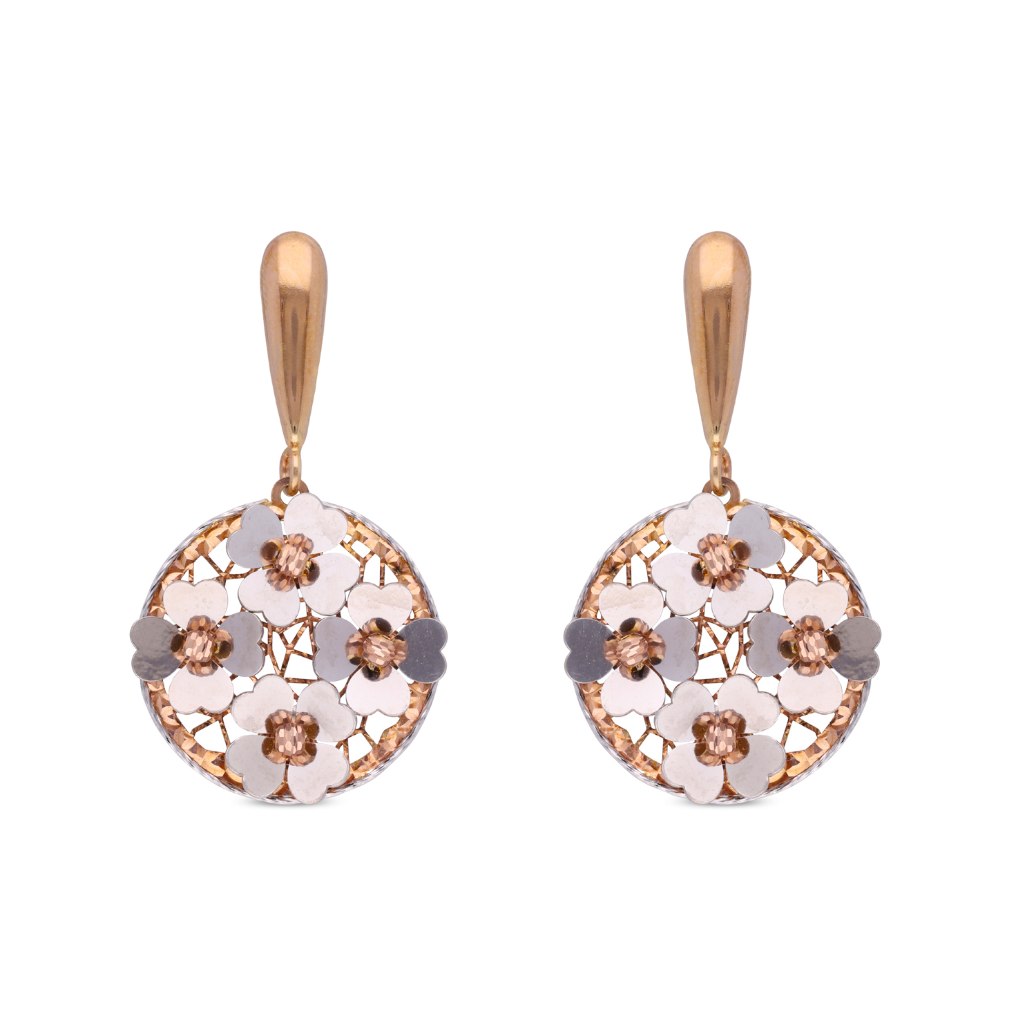 Regal Radiance 18K Gold Filigree Drop Earrings – A Symphony of Elegance & Grace