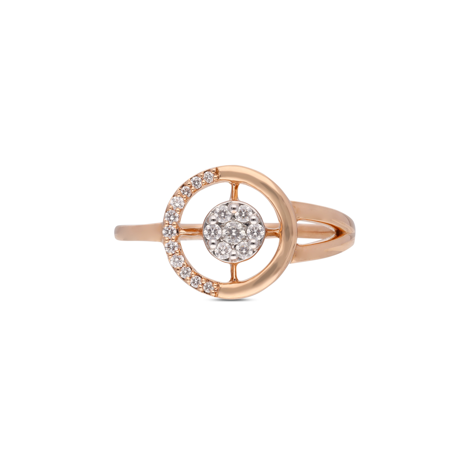 Celestial Orbit Diamond Ring in Gold