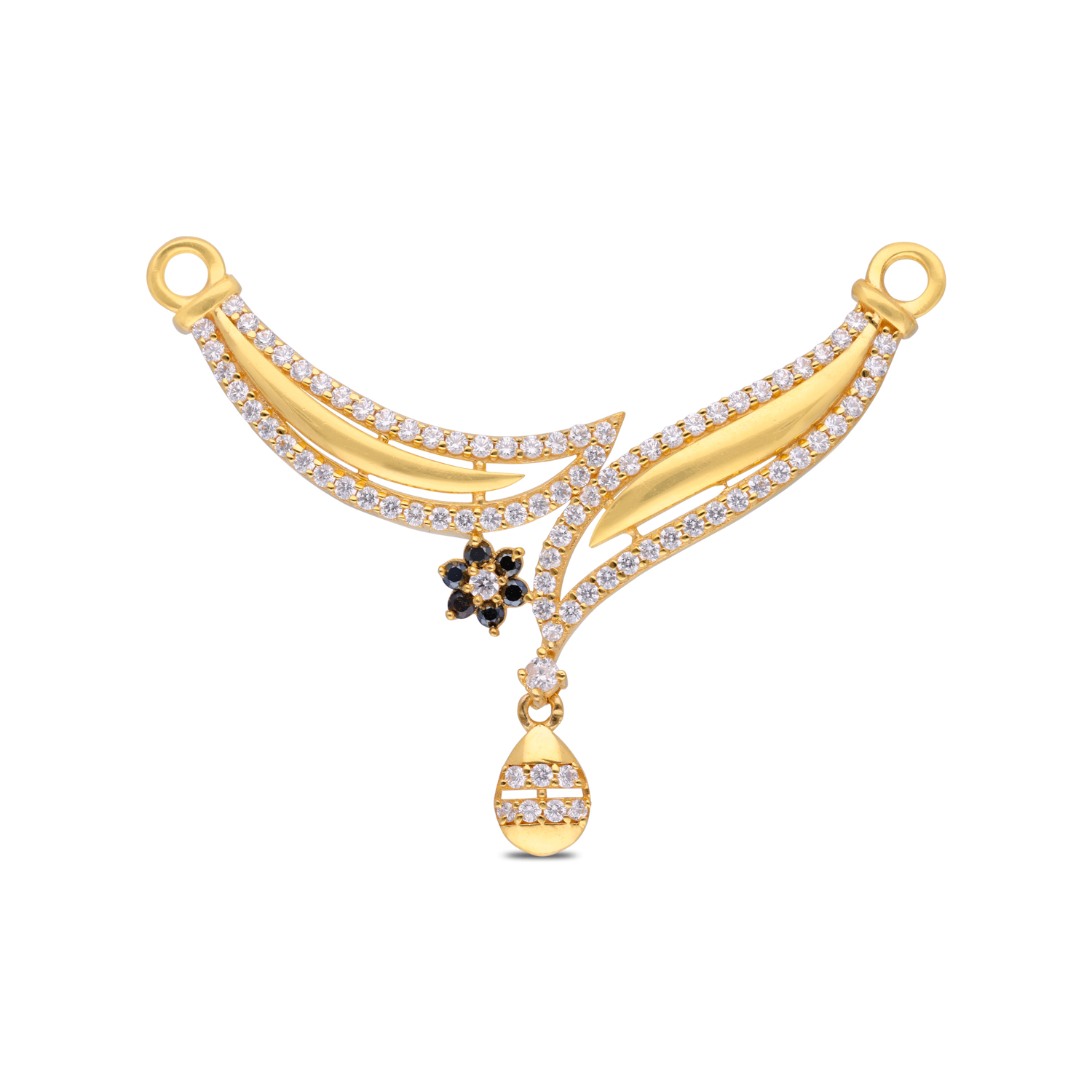 Celestial Glow Gold Pendant – Dazzling Elegance with Colored CZ