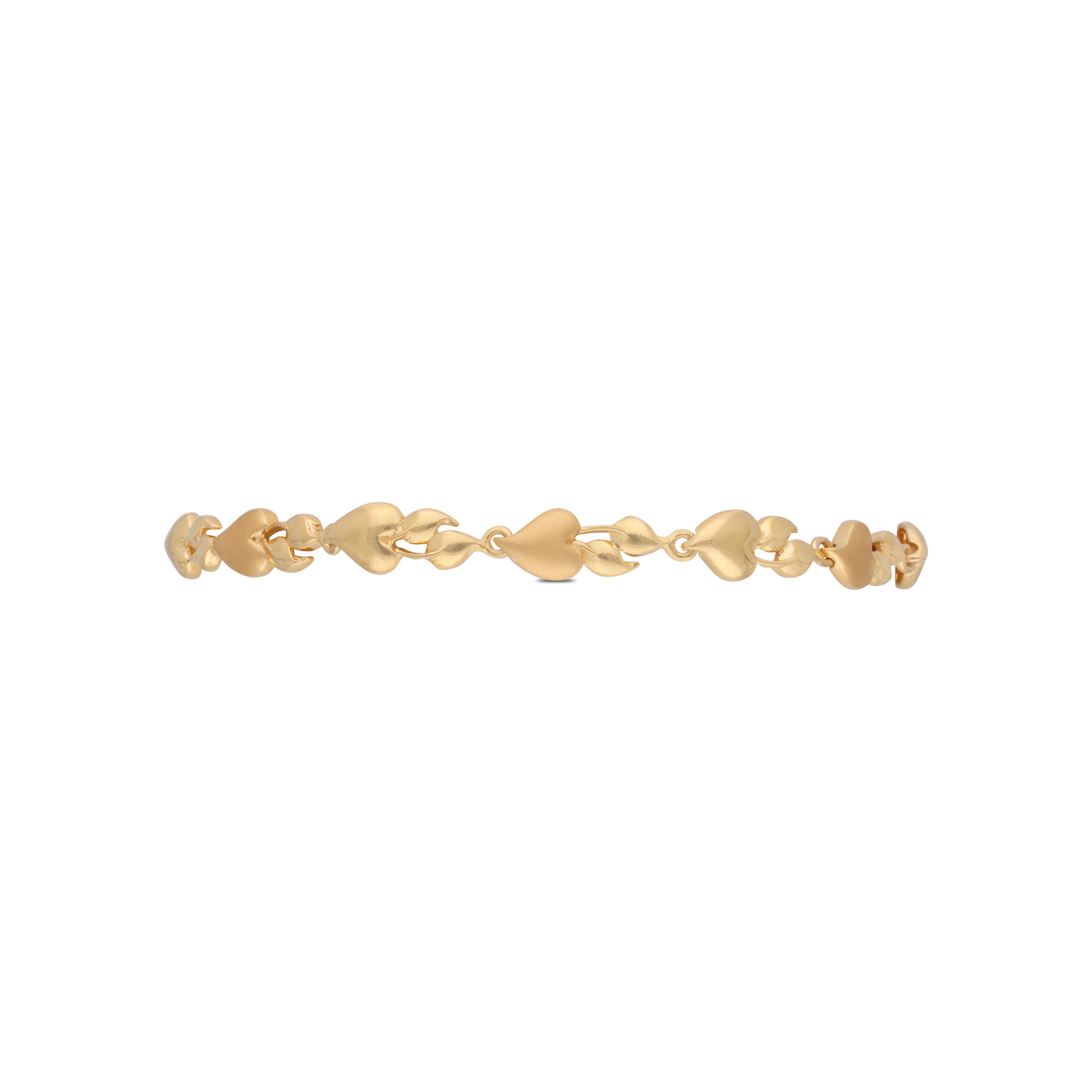 Heartfelt Harmony Gold Bracelet – A Symbol of Love & Elegance