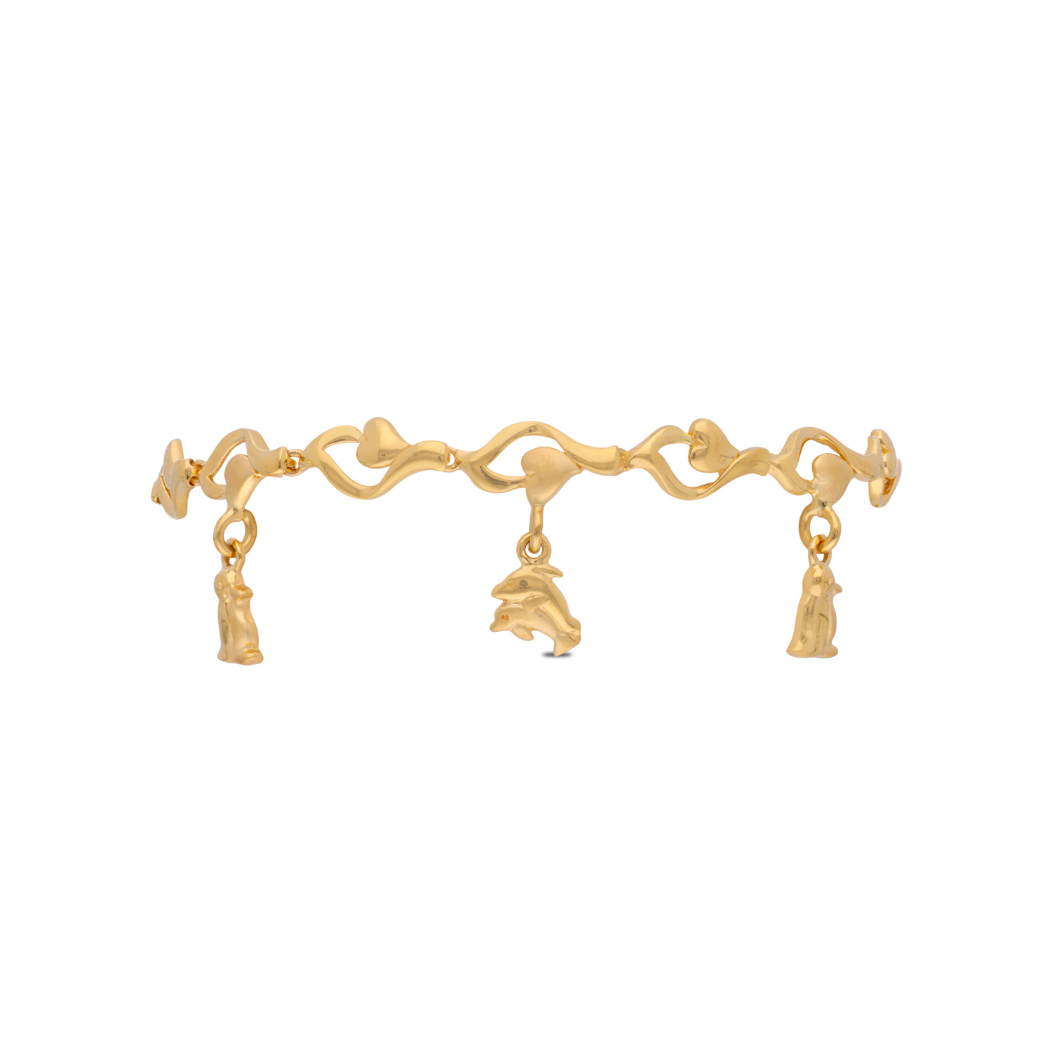 Charm Embrace Gold Bracelet – A Symphony of Elegance & Grace