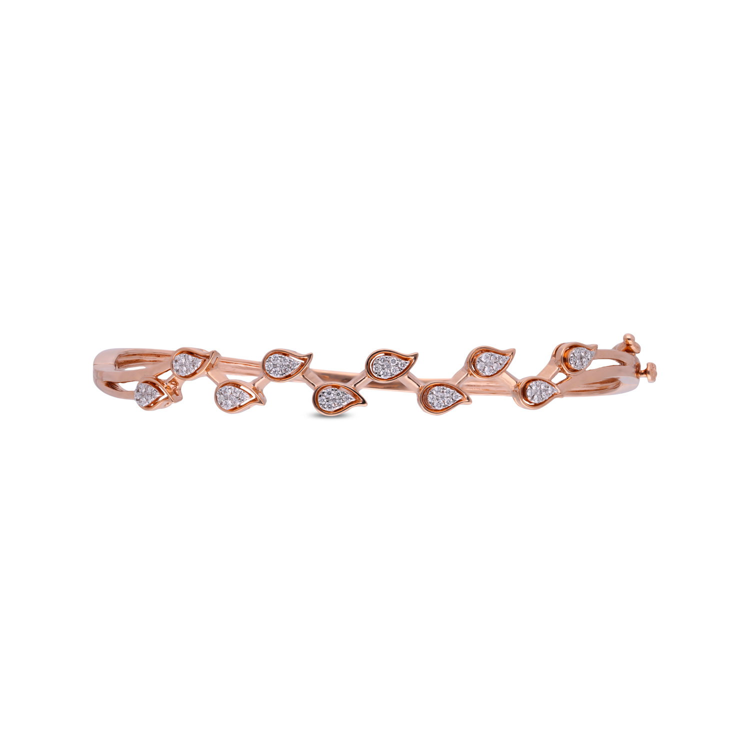 Dewdrop Elegance Diamond Gold Bangle