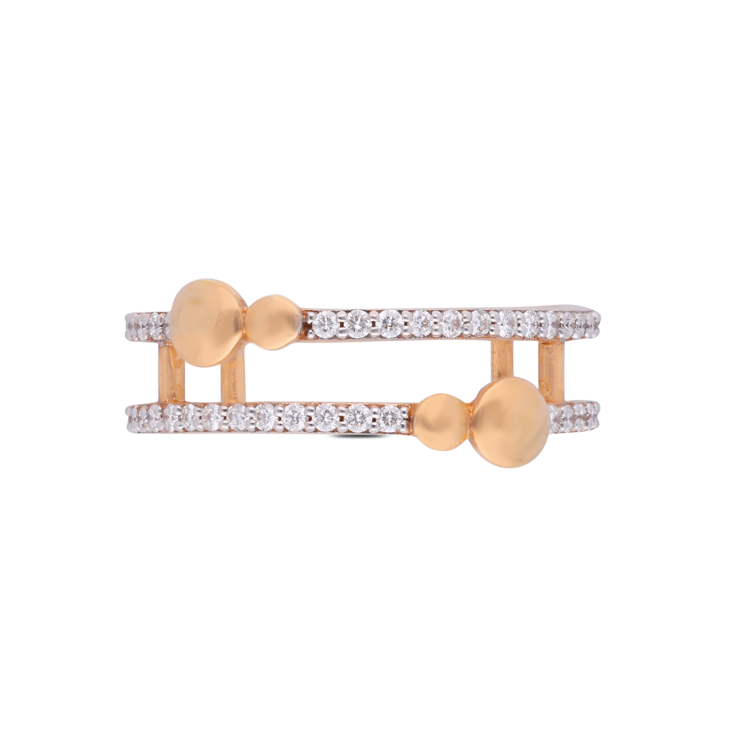 Avant-Garde Dual Band Diamond Ring