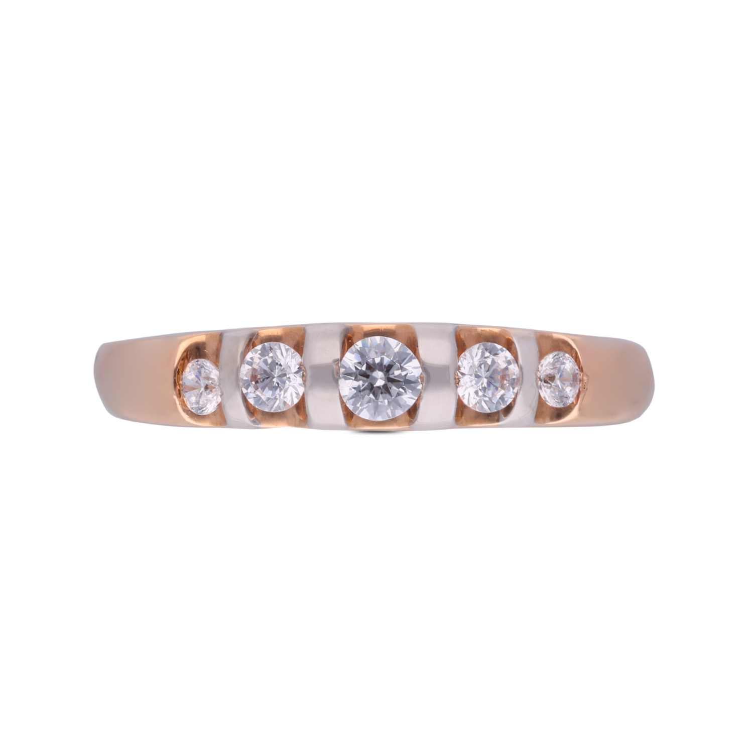 Timeless Gold Band with White Cubic Zirconia ? A Classic Elegance
