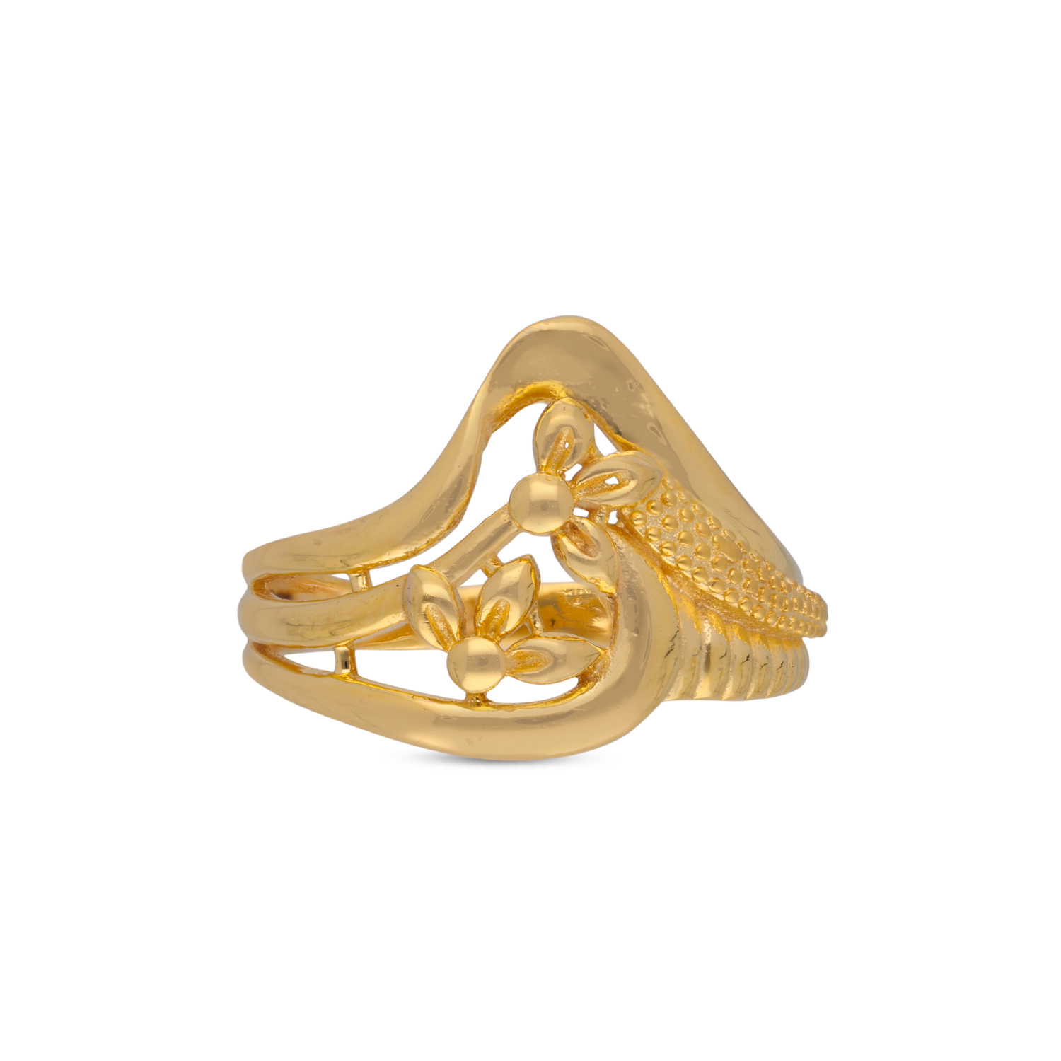 Elegant Floral Gold Ring ? A Graceful Fusion of Nature & Artistry