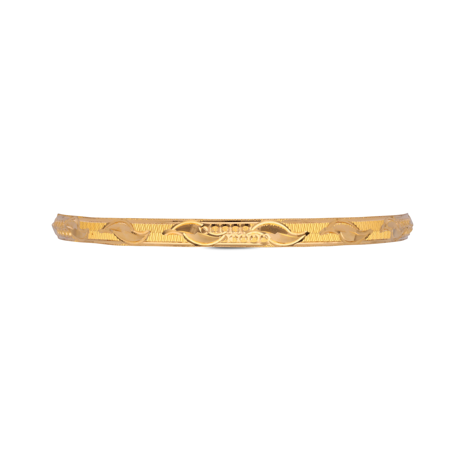 Classic Gold Bangles with Intricate Engraved Detailing