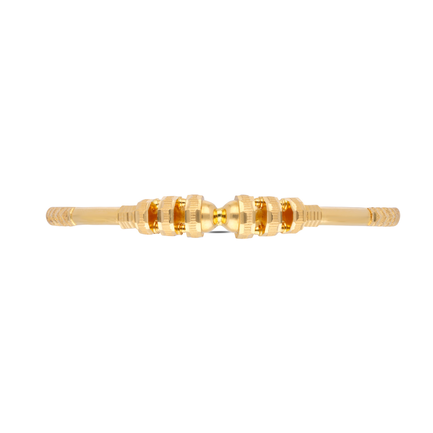 Elegant Gold Bangles with Intricate Beadwork