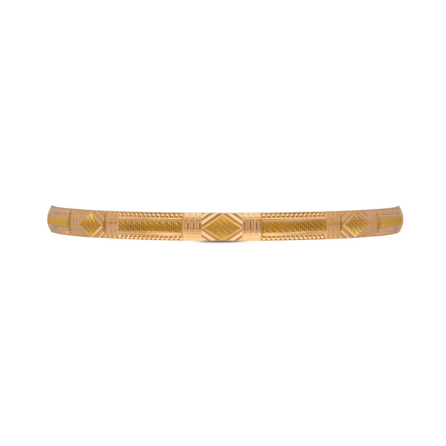 Classic Gold Bangles with Intricate Diamond-Cut Detailing