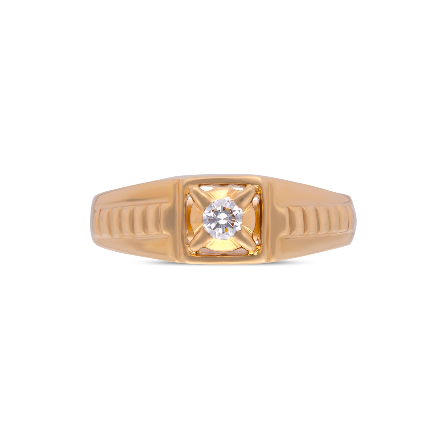 Textured Gold Band Ring with Elegant Detailing – Classic & Stylish