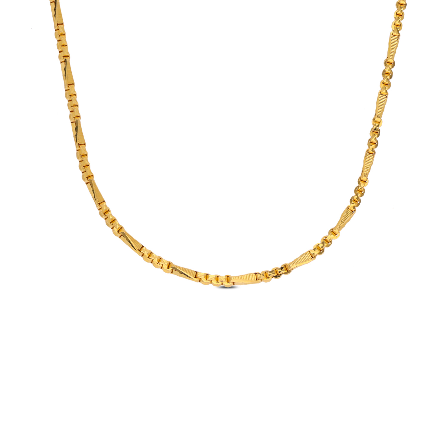 Sleek Geometric Gold Chain – A Fusion of Modernity & Elegance
