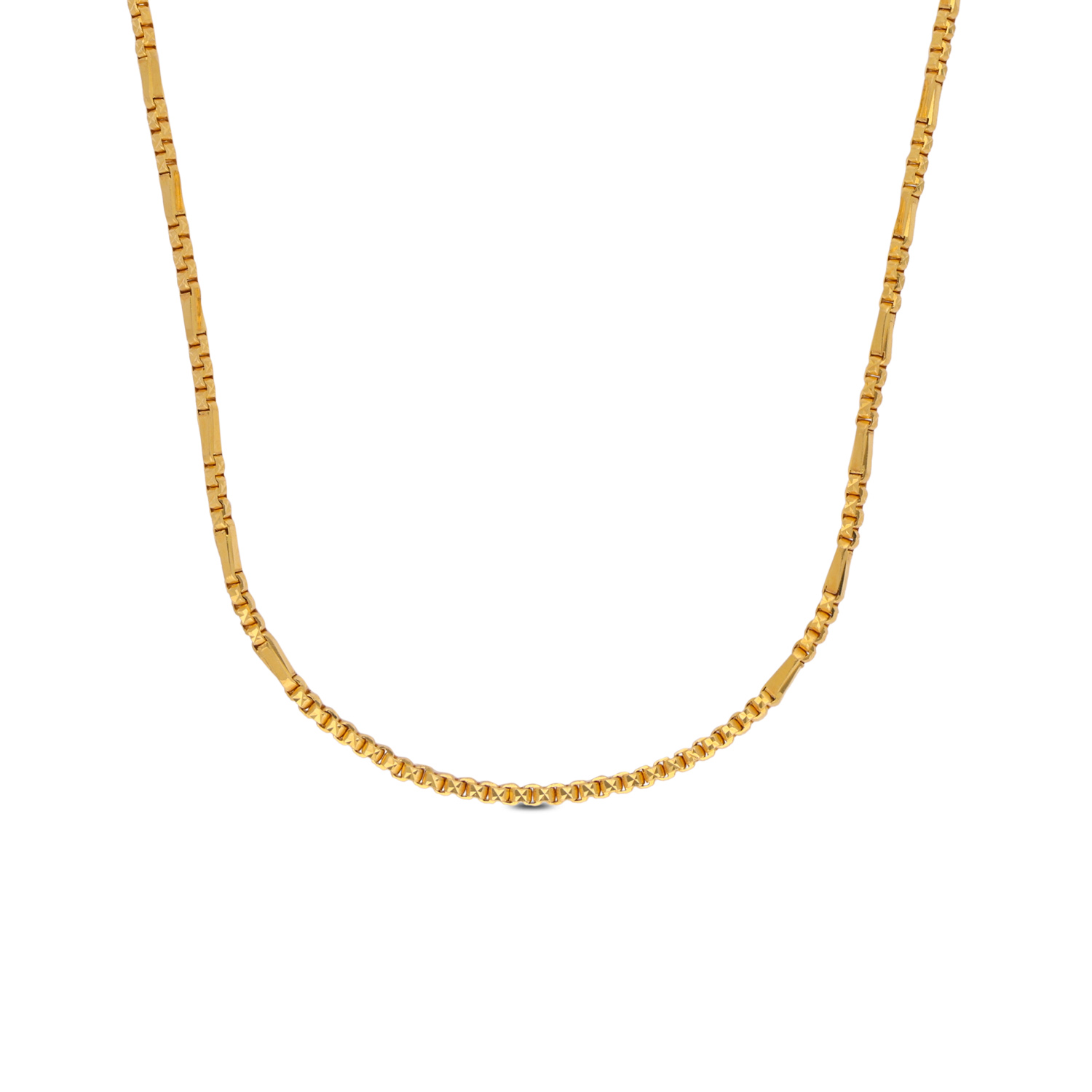 Sleek Gold Chain Necklace with Elegant Detailing