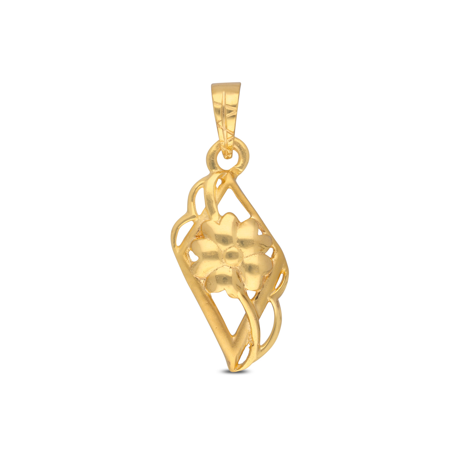 Elegant Floral Gold Pendant – A Timeless Symbol of Grace
