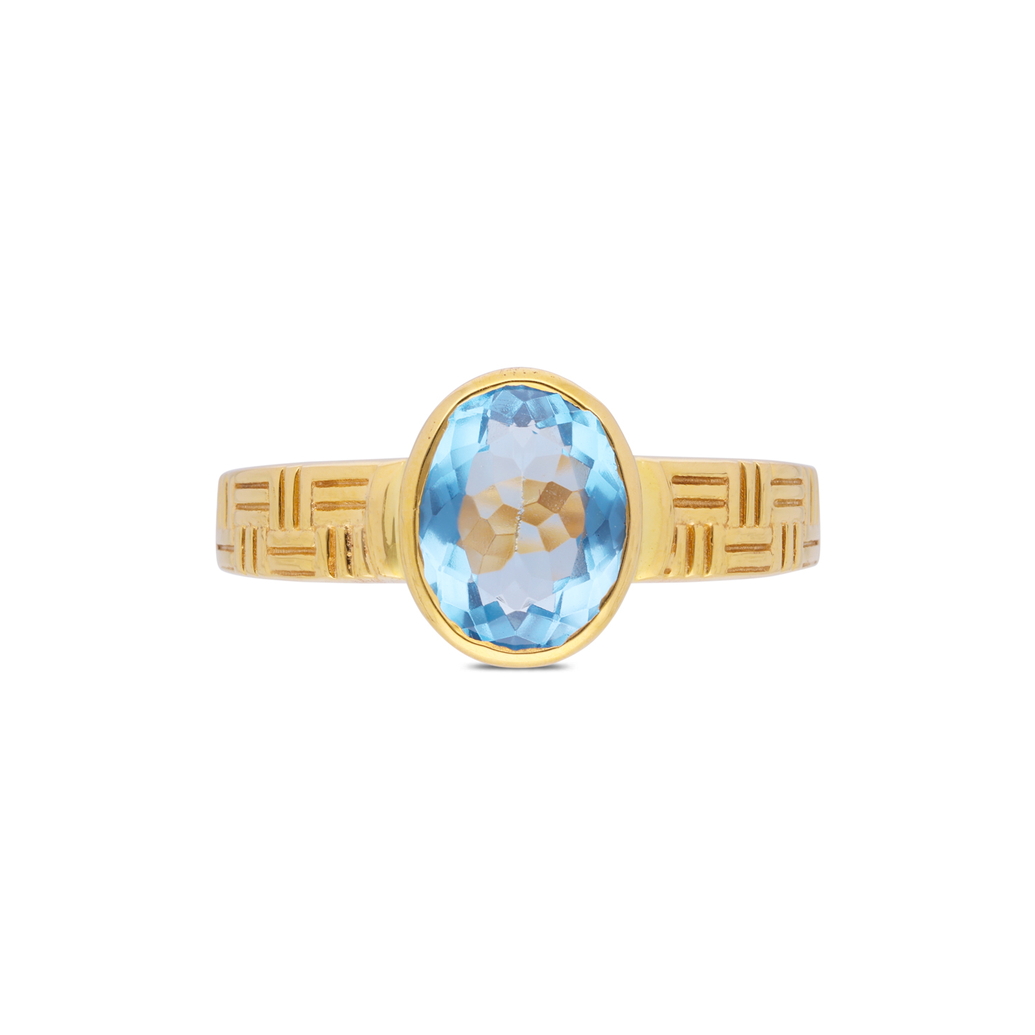 Serene Aquamarine Gold Ring – A Touch of Tranquility