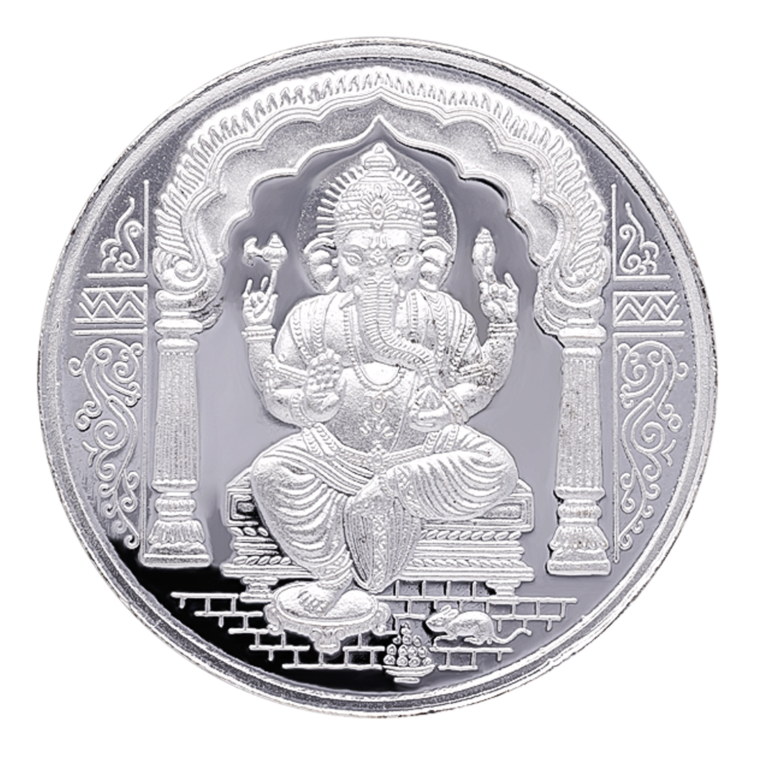 100gm Majestic Lord Ganesha Coin –  Pure Silver Emblem of Wisdom & Prosperity