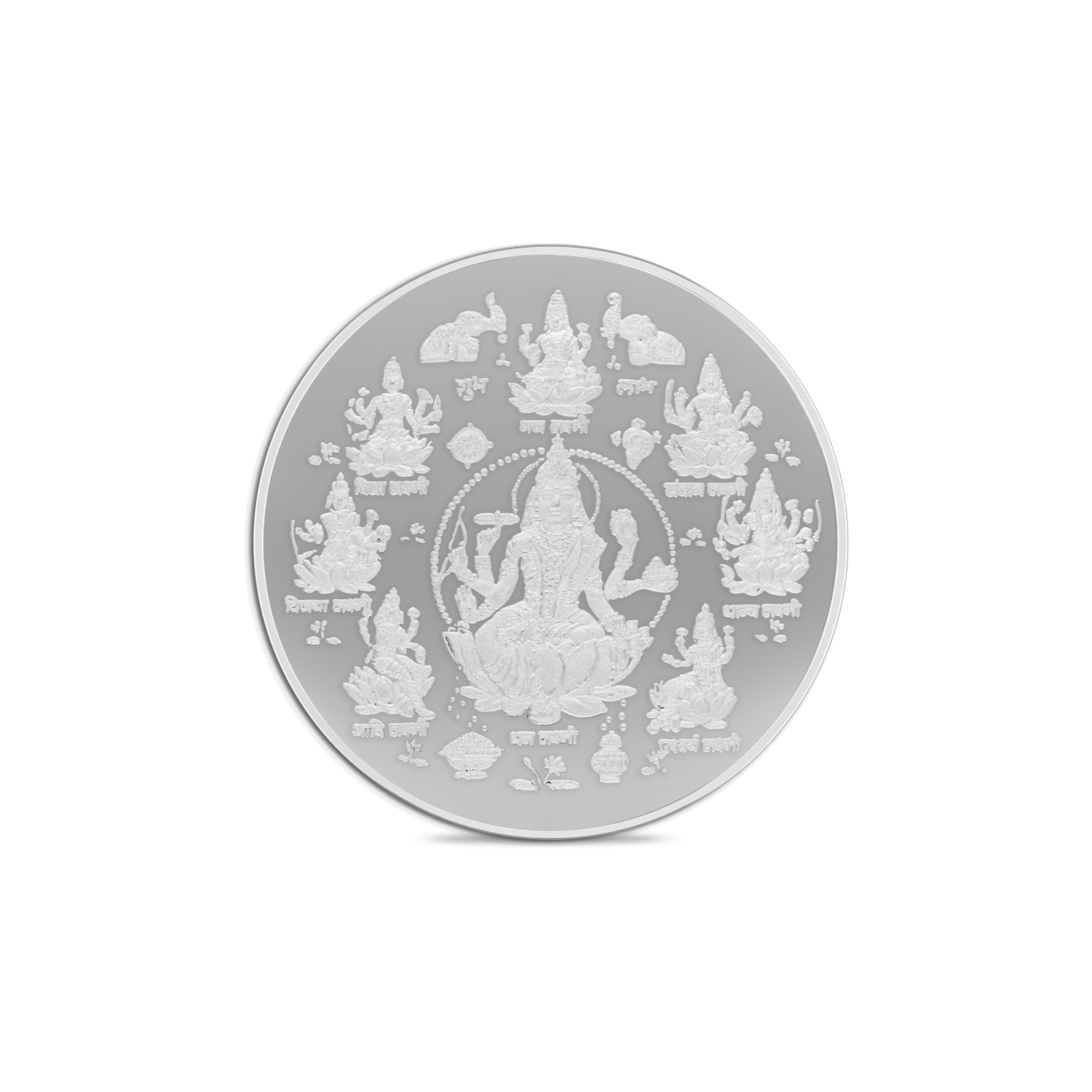 50gm Majestic AshtaLakshmi Coin –  Pure Silver Emblem of Divine Prosperity