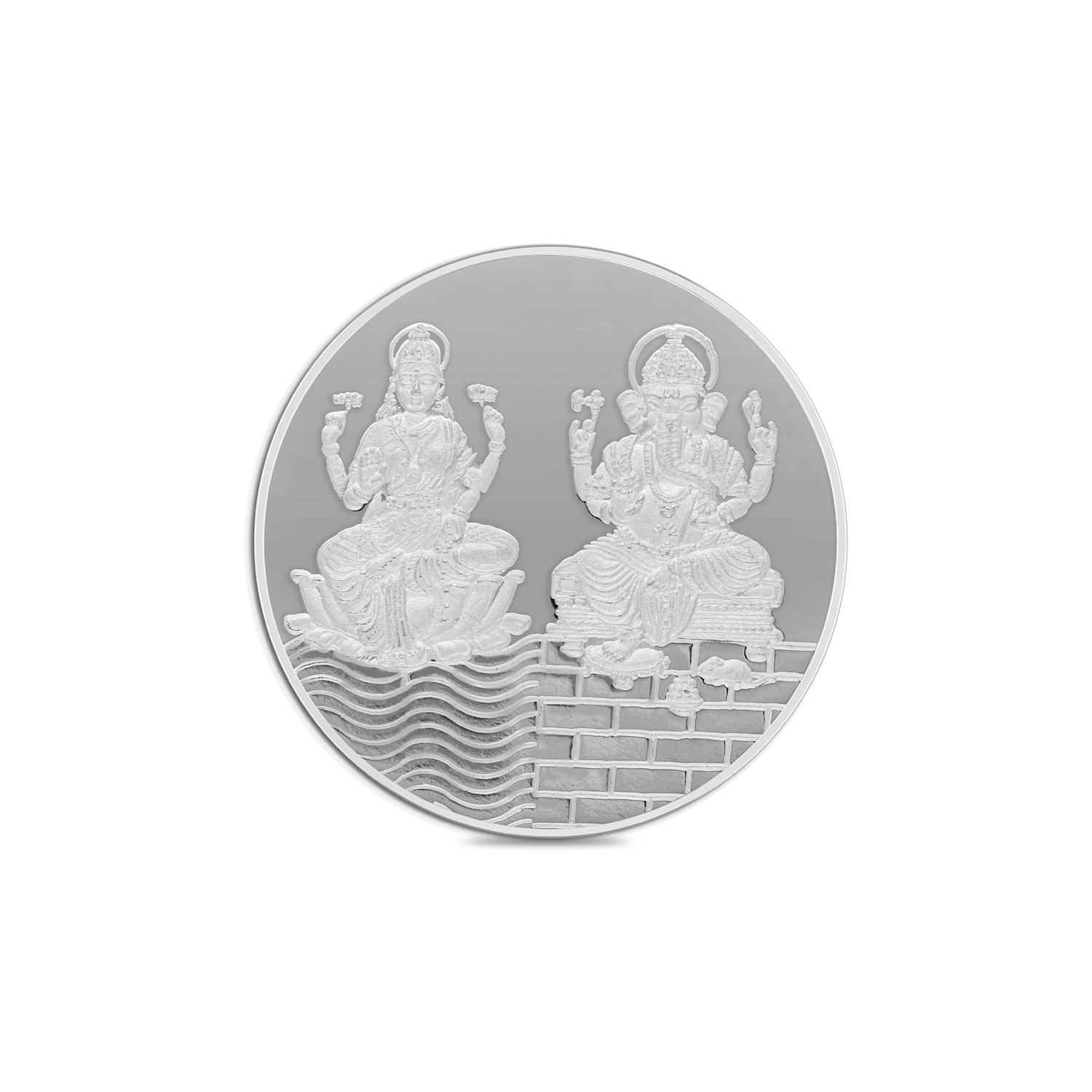 25gm Opulent Ganesha & Lakshmi Coin –  Pure Silver Symbol of Divine Prosperity