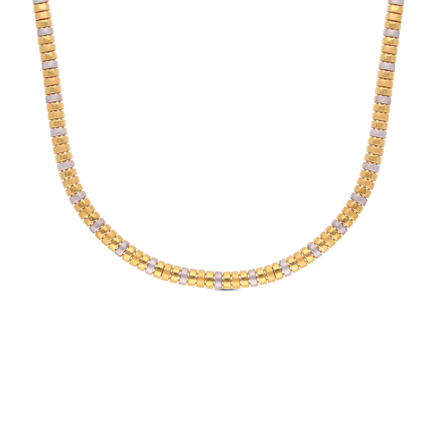 Sleek Gold Chain with Contemporary Textured Detailing – A Statement of Understated Luxury