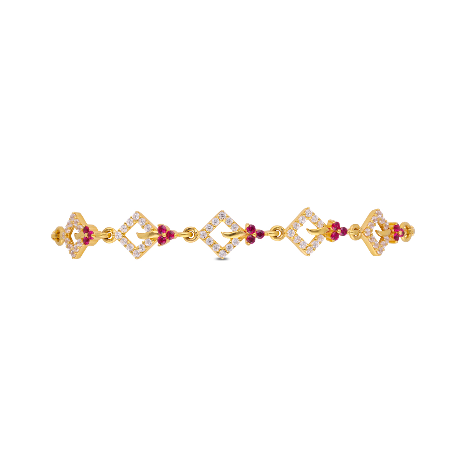 Chic Gold Bracelet with Multi-Colored Stones – A Delicate Symphony of Elegance