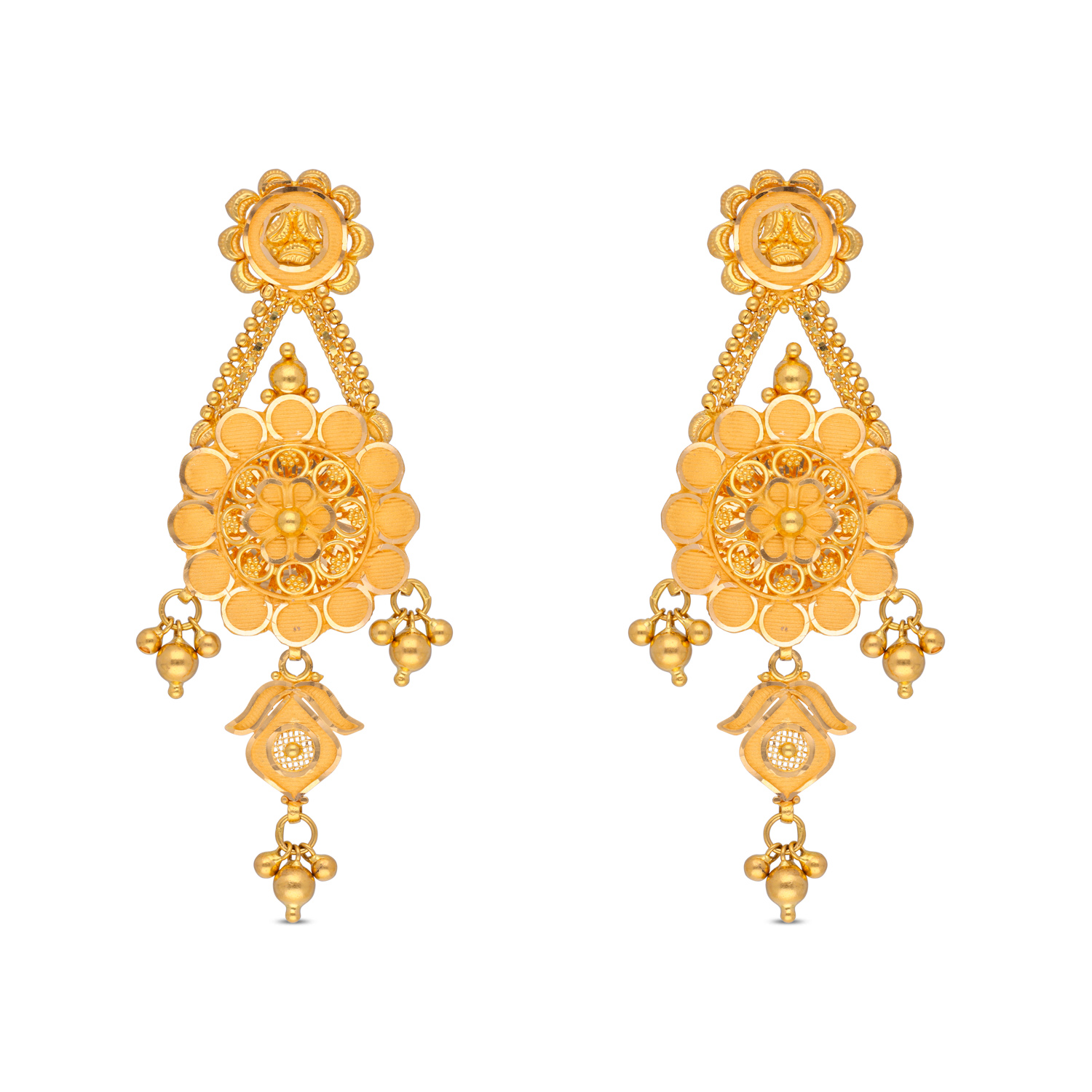 Royal Heritage Gold Ear Drops – A Tribute to Traditional Grandeur