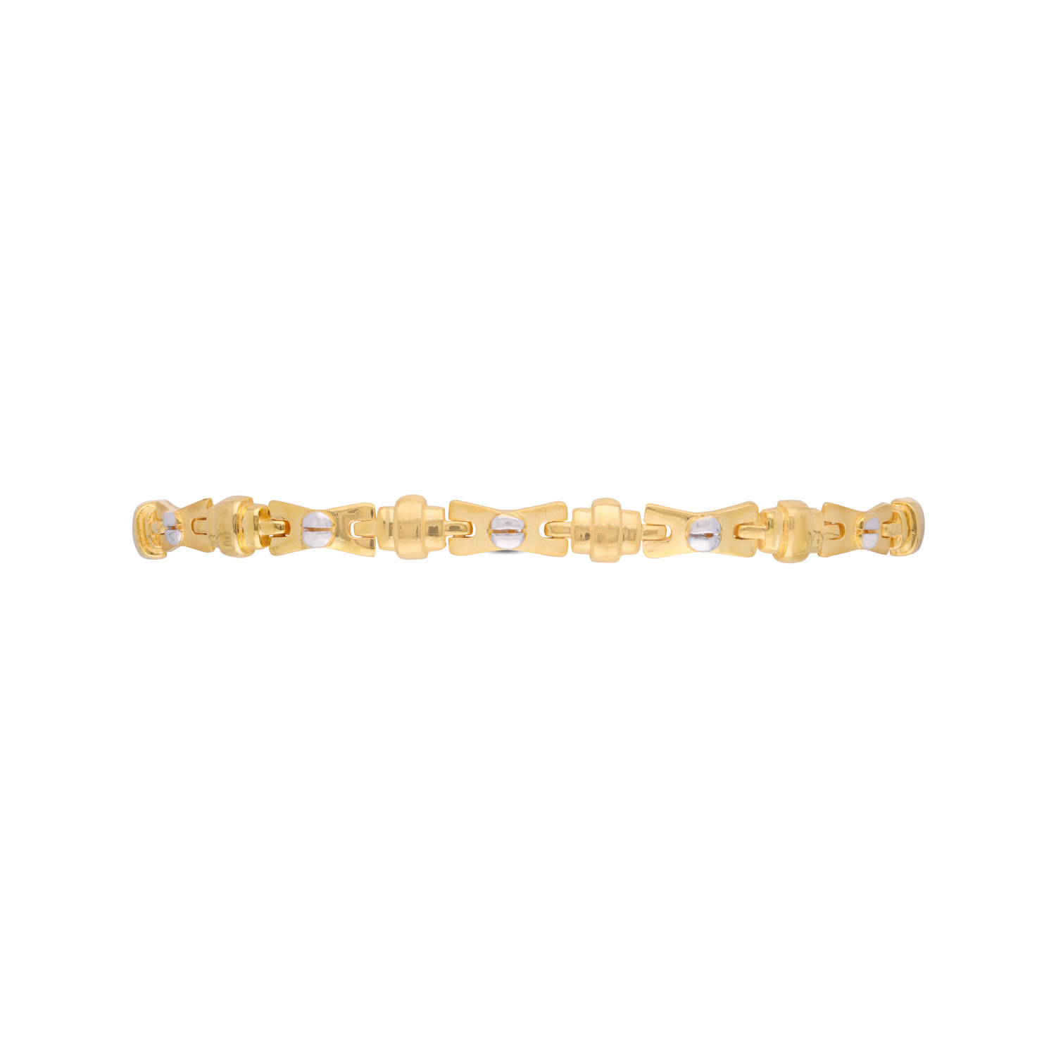 Refined Gold Bracelet with Contemporary Geometric Links