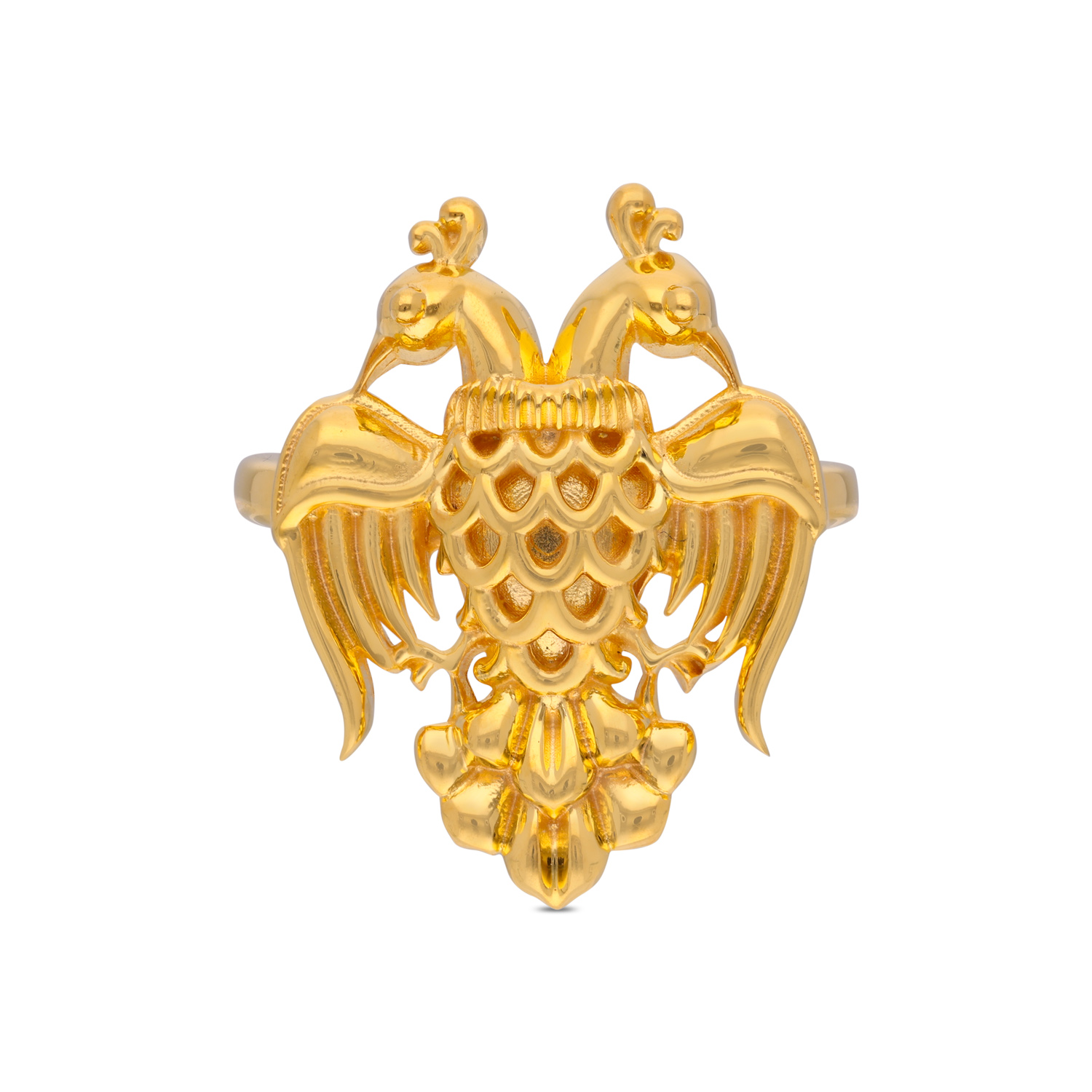 Regal Gandaberunda Gold Ring ? A Symbol of Power & Protection