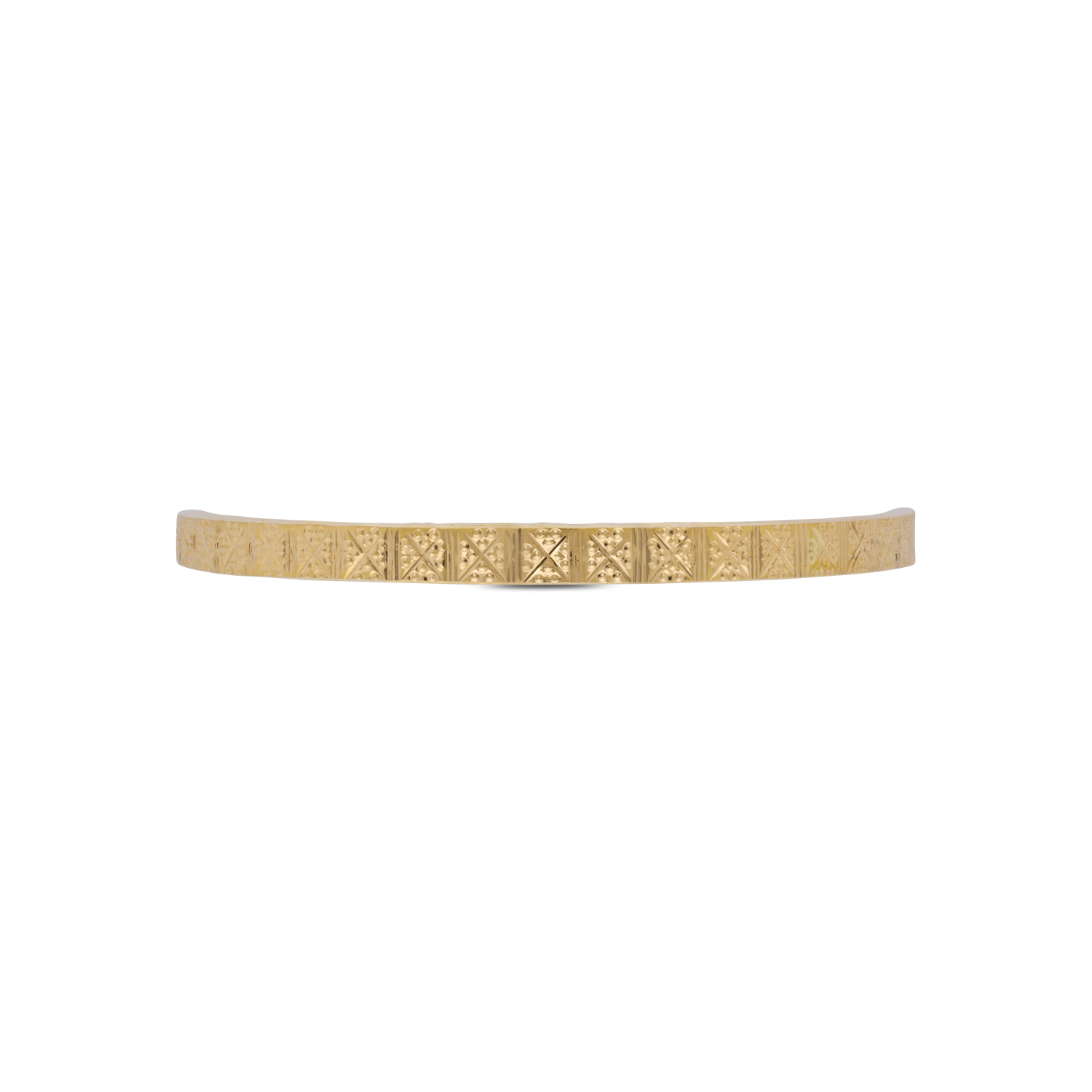 Textured Elegance Gold Bangle
