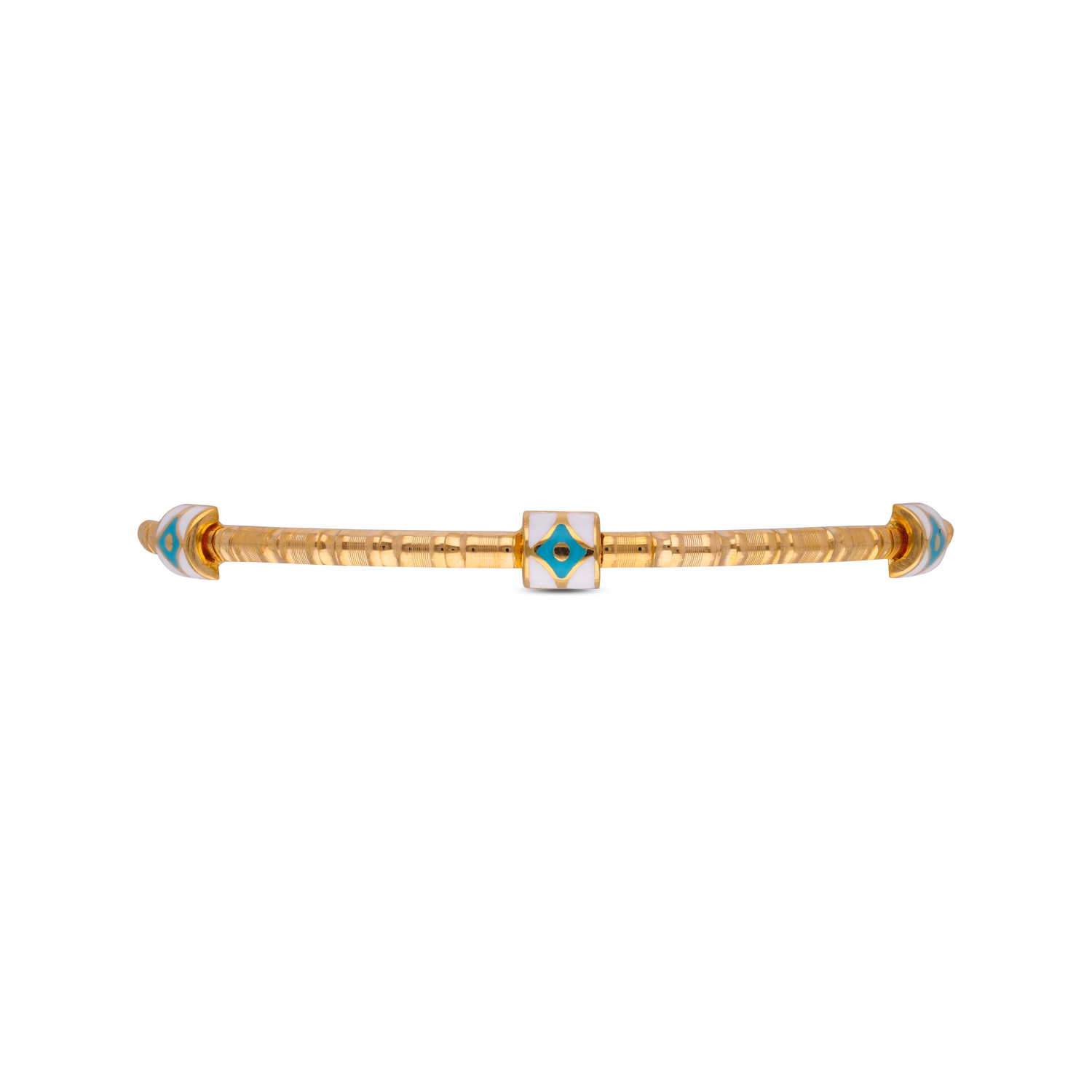 Chic Gold Bangles with Intricate Enamel Accents ? A Contemporary Classic