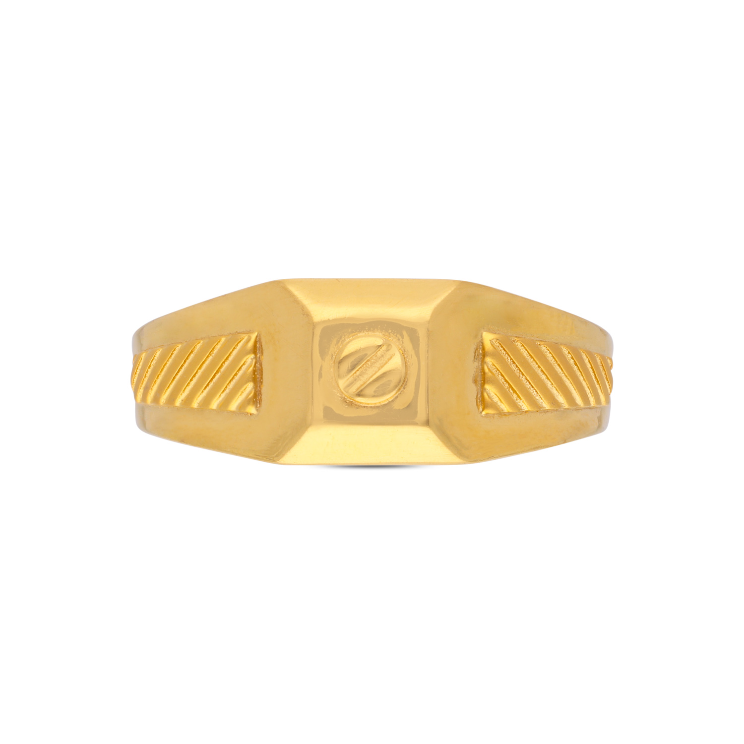 Bold Geometric Gold Ring ? A Statement of Strength